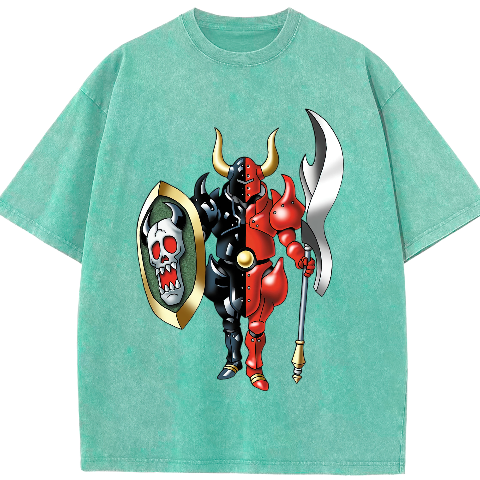 （画像用） ドラゴンクエスト Doragon Kuesuto Dragon Quest 綿100% ヴィンテージ風 半袖Tシャツ（フロントプリント）